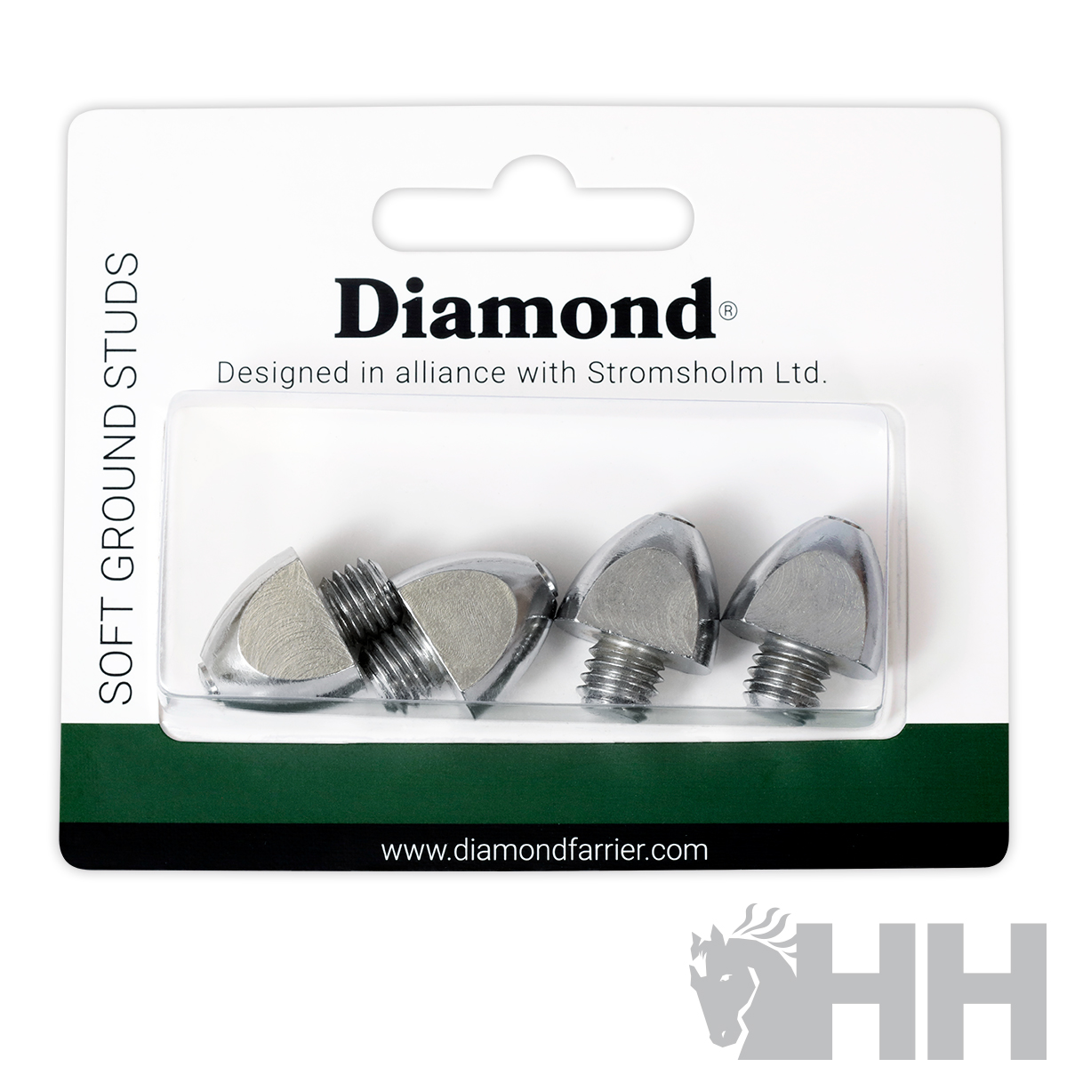 Estalões metálicos para sapatos de cavalo em embalagem