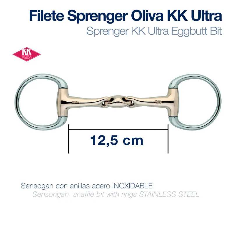 Filete Sprenger Oliva KK Ultra em aço inoxidável com anilhas, 12,5 cm, texto descritivo