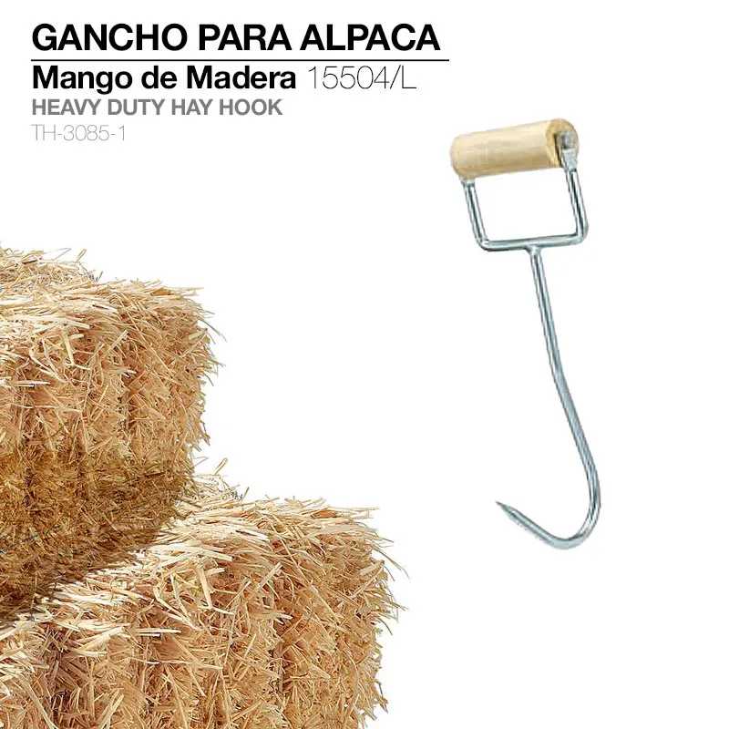 Gancho para alpaca com cabo de madeira e gancho metálico