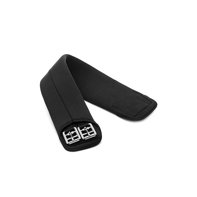 Cinta elástica preta com fivelas metálicas