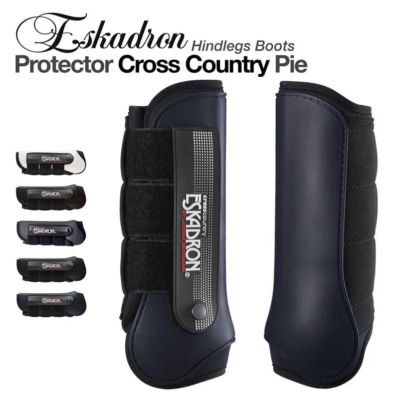 Protecções para cavalos Eskadron Hindlegs Boots protector preto com velcro