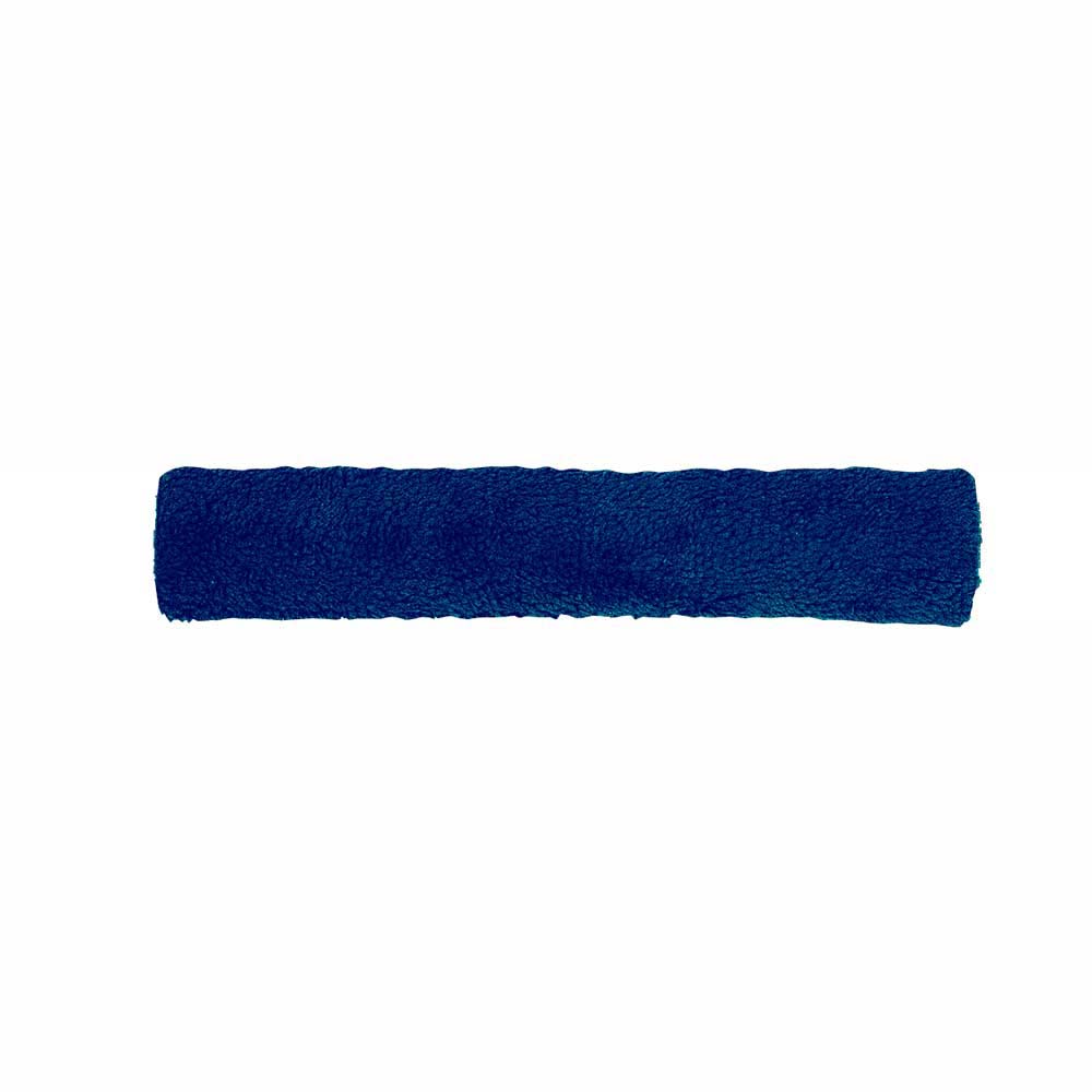 Faixa elástica desportiva azul escuro de tecido felpudo