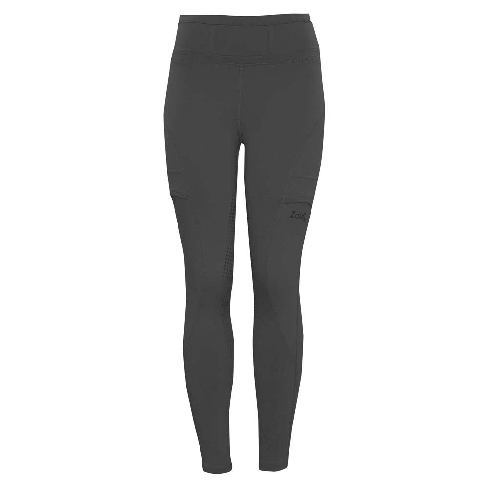 Leggings cinzento escuro com bolsos e logo Zalgi