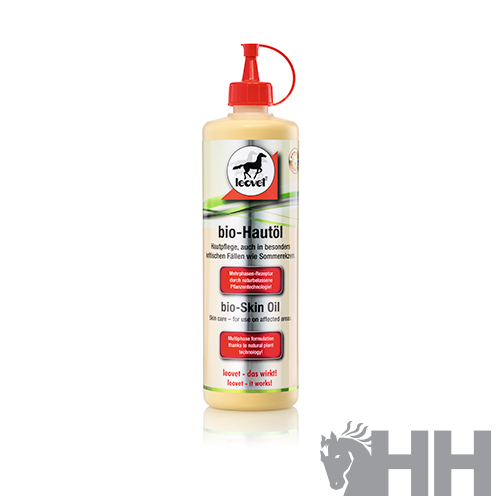 Frasco de óleo para pele bio da leovet com tampa vermelha