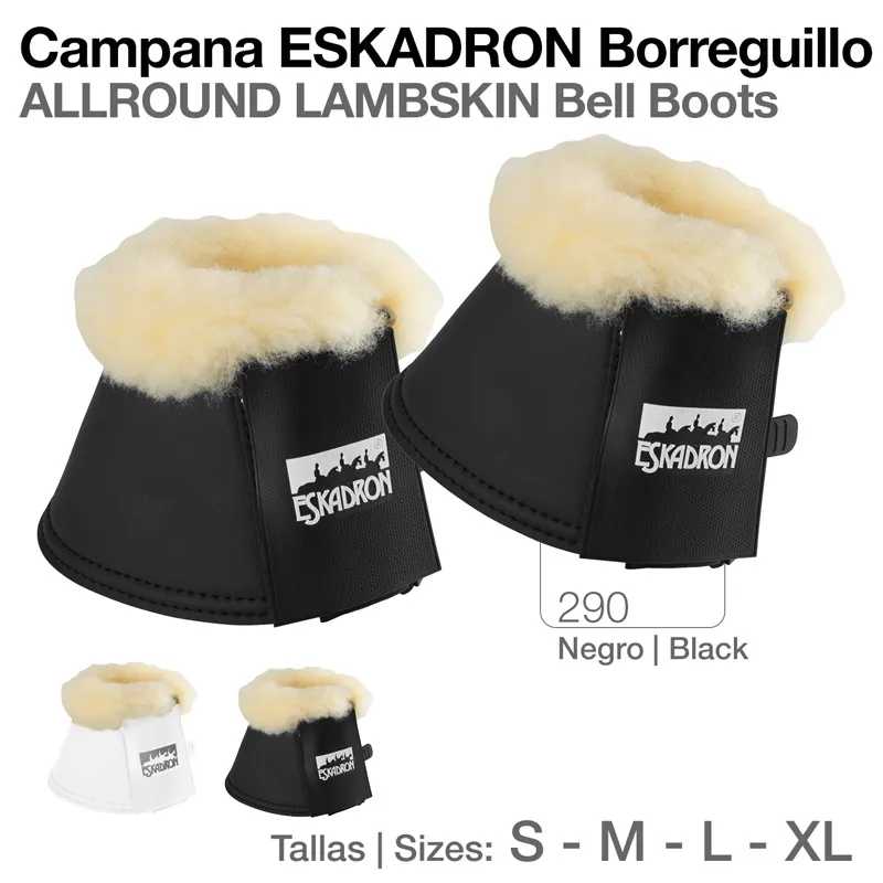 Botas para cavalo ESKADRON em preto e branco com forro de pele de cordeiro.
