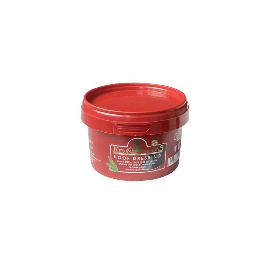 Recipiente de plástico vermelho para tratamento de cascos de cavalo