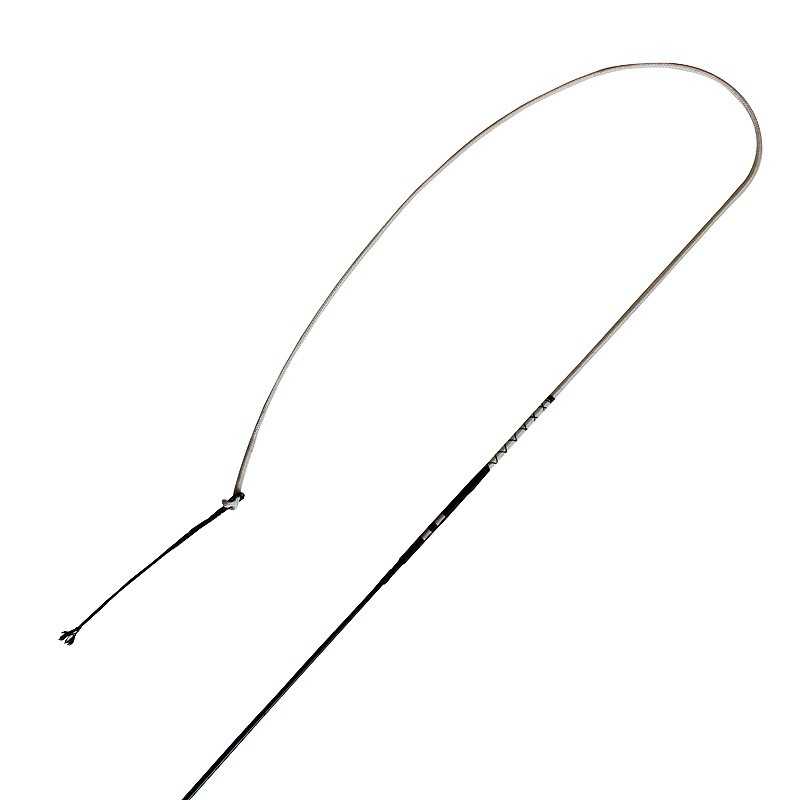 Cabo de travão para bicicleta preto com extremidade metálica curvada