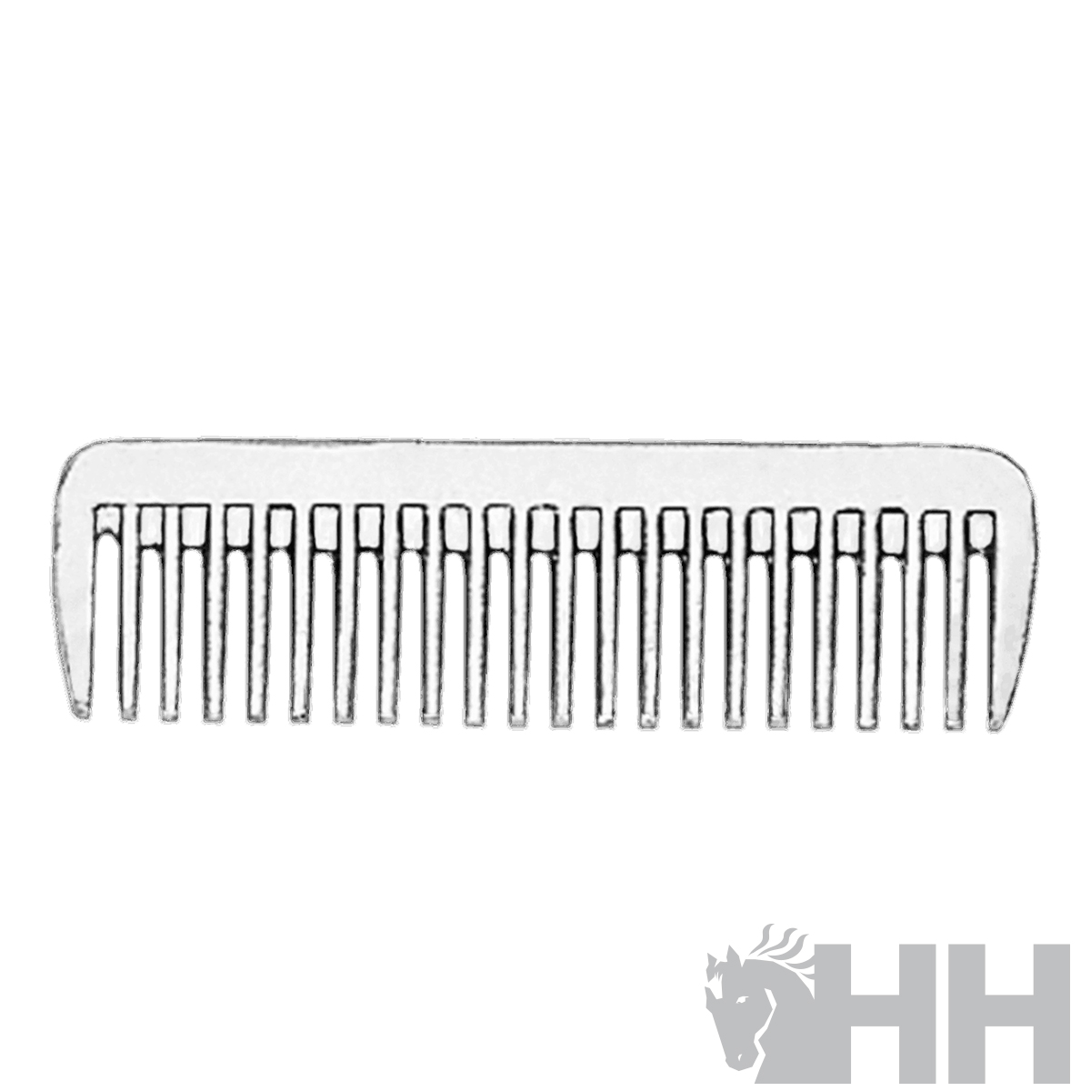 Pente branco de plástico com dentes largos