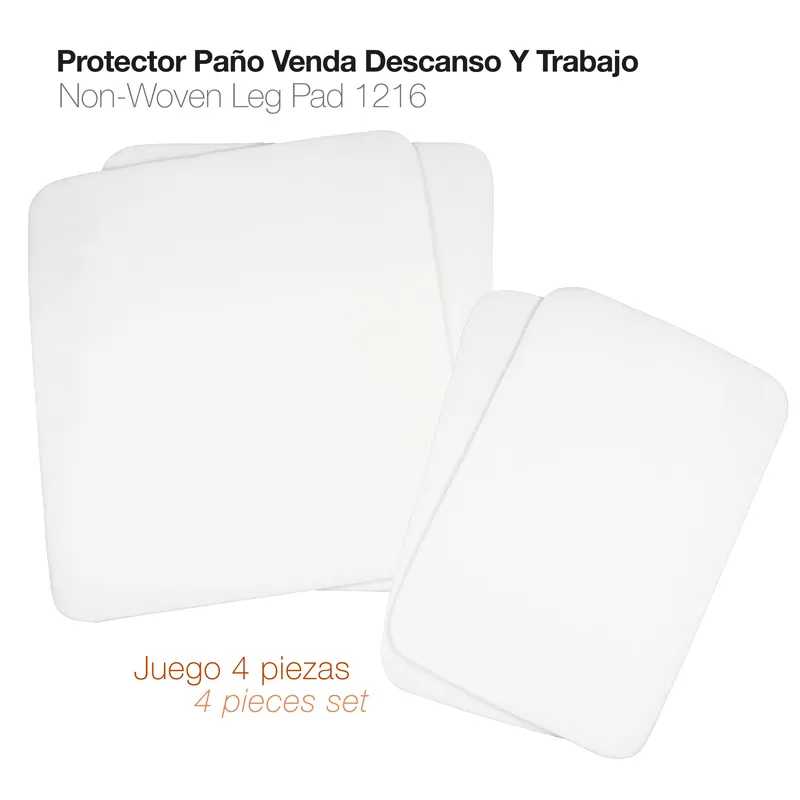 Conjunto de quatro almofadas brancas protetoras de tecido não tecido para descanso e trabalho