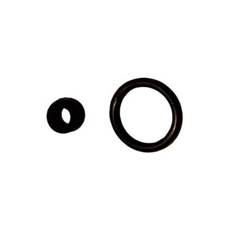 Dois anéis de borracha pretos de tamanhos diferentes