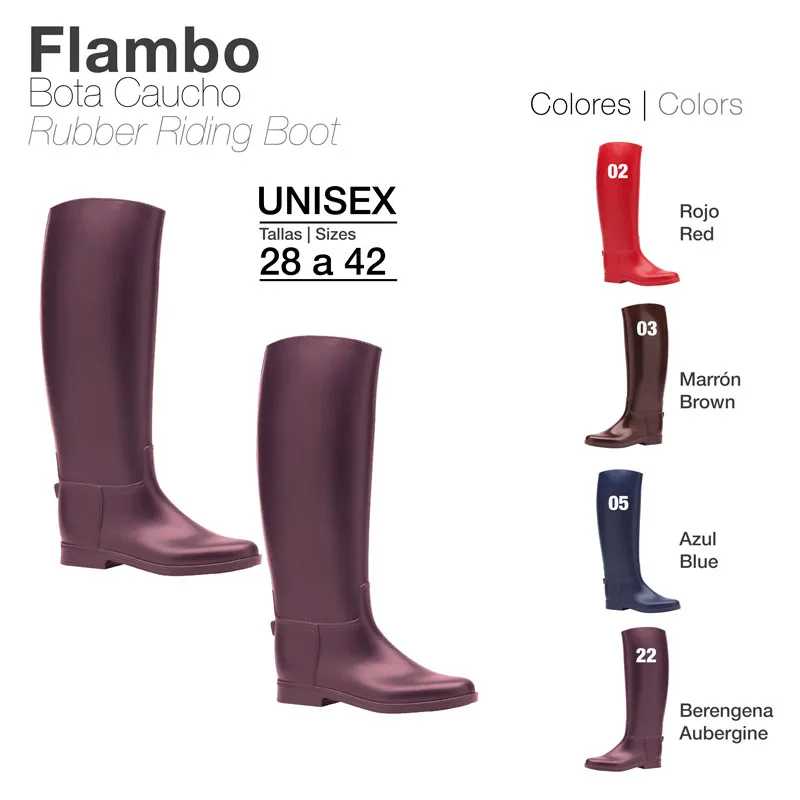 Botas de borracha unissexo Flambo em várias cores