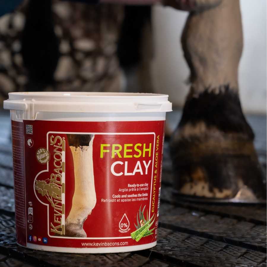 Balde de argila para cuidados em patas de cavalo