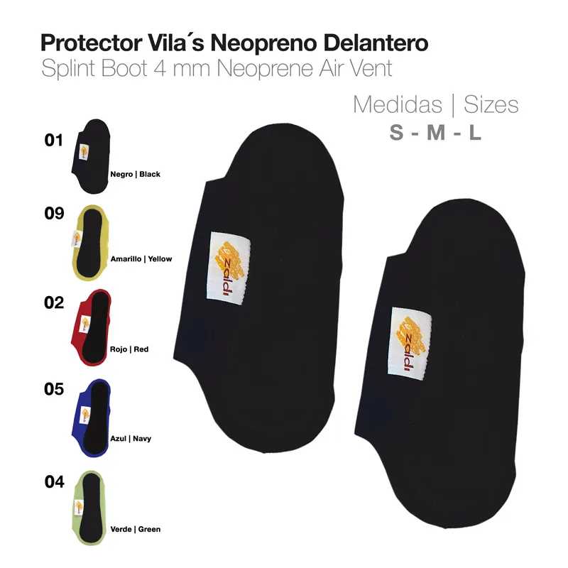Protetores de neopreno para pés em várias cores e tamanhos