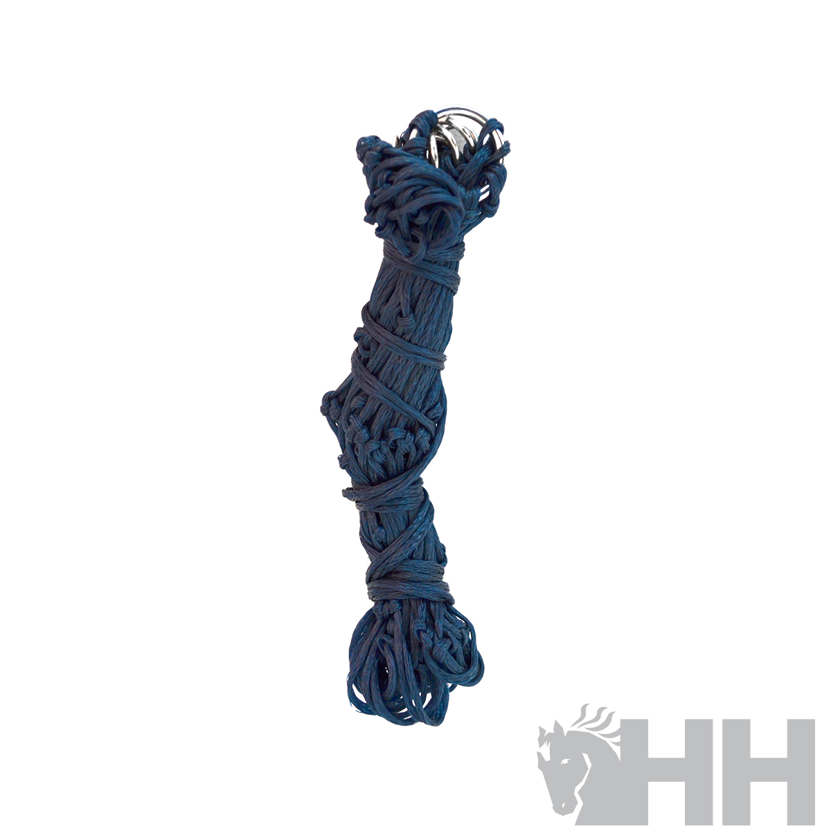 Corda azul escura torcida com detalhes metálicos