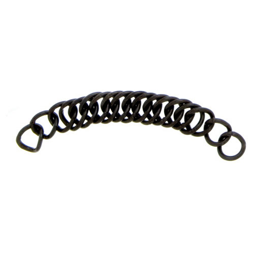 Pulseira de metal preta com elos interligados