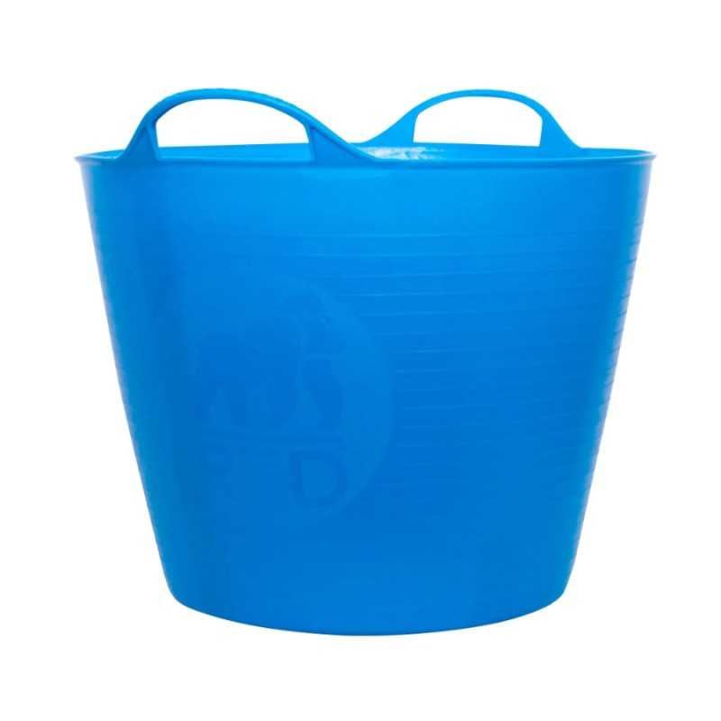 Cesto flexível azul em plástico com alças integradas
