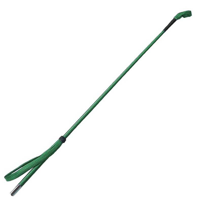 Vareta longa verde com laços e pega texturizada