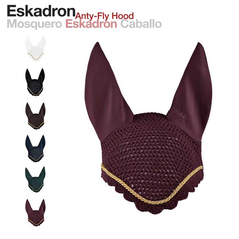 Mosquero Eskadron Anty-Fly Hood para cavalo em várias cores
