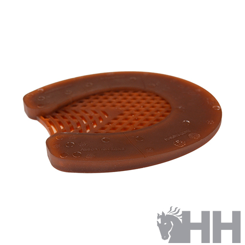 ferradura de borracha castanha para cavalo com textura perfurada