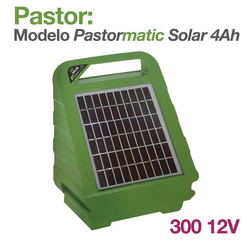 Dispositivo verde com painel solar e texto publicitário