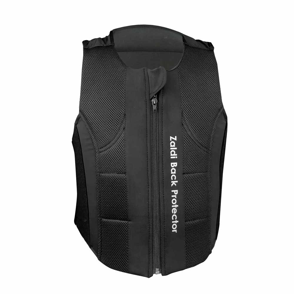 Colete de proteção preto Zaldi Back Protector com fecho frontal