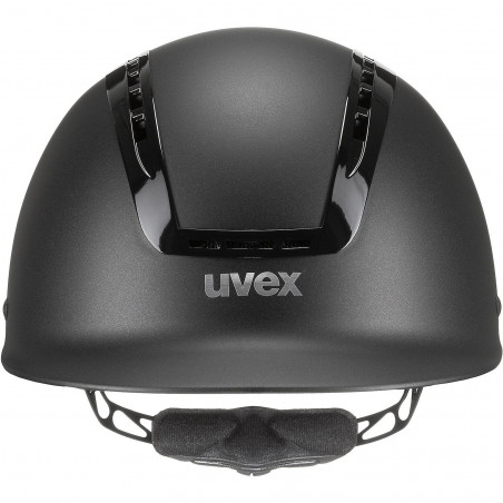 Capacete de segurança preto fosco com marca uvex