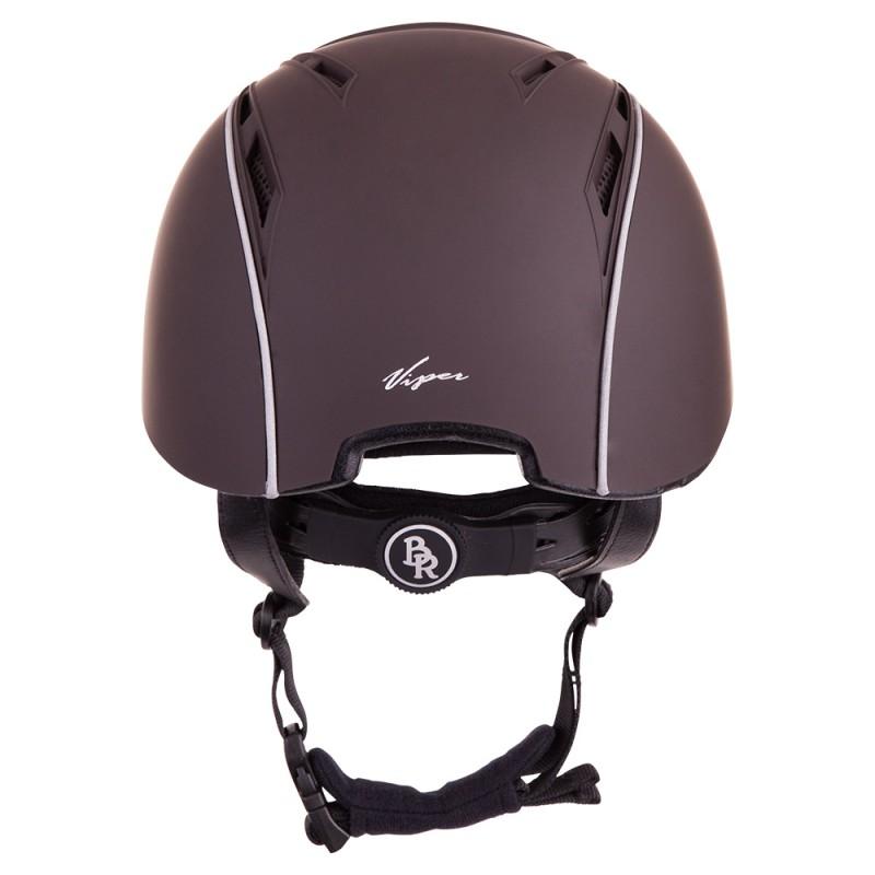 Capacete protector preto para equitação com fecho ajustável