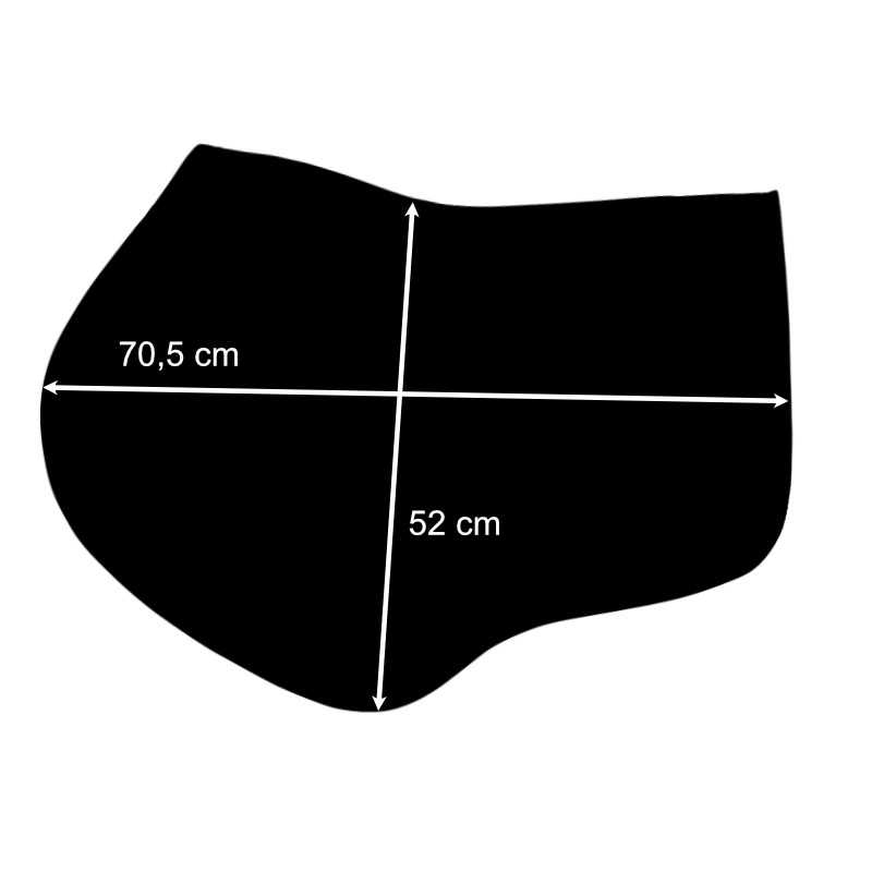 Padrão preto com medidas em linhas brancas