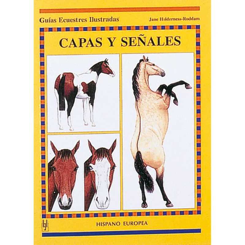 Livro com capa amarela e ilustrações de cavalos