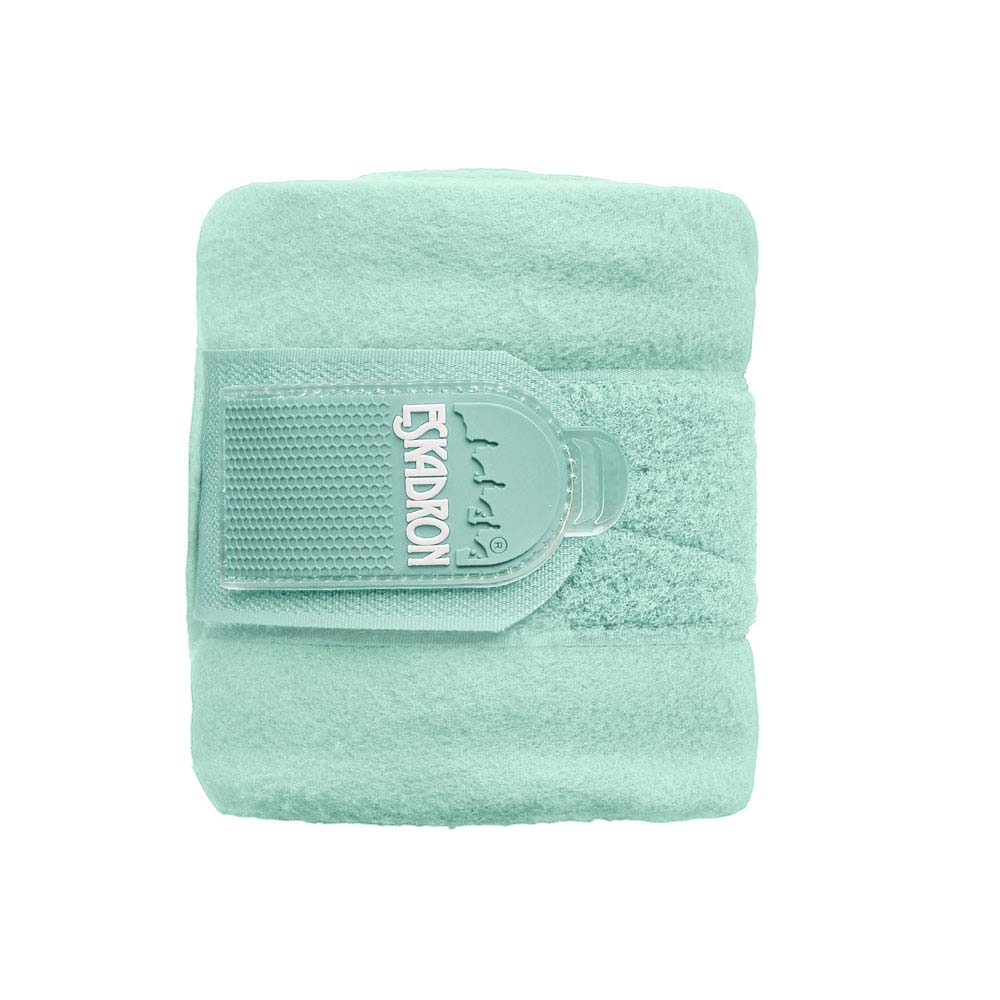 Bandagem elástica verde água ESKADRON com fecho em velcro e silicone para equitação.