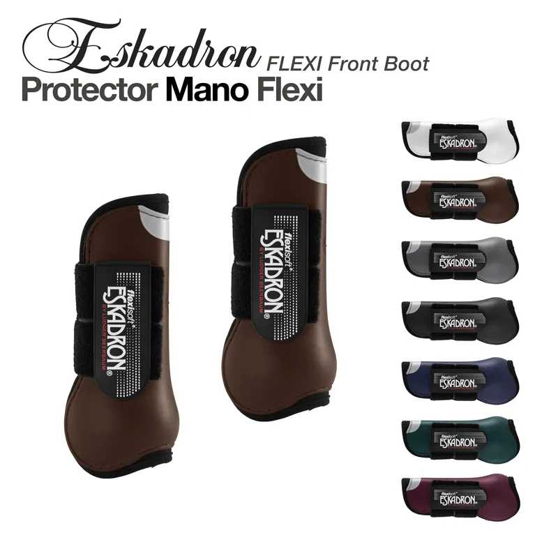 Conjunto de protetores de pernas para cavalo Eskadron FLEXI Front Boot em várias cores