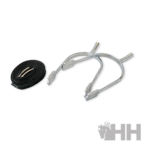 Suporte metálico prateado com fita preta enrolada