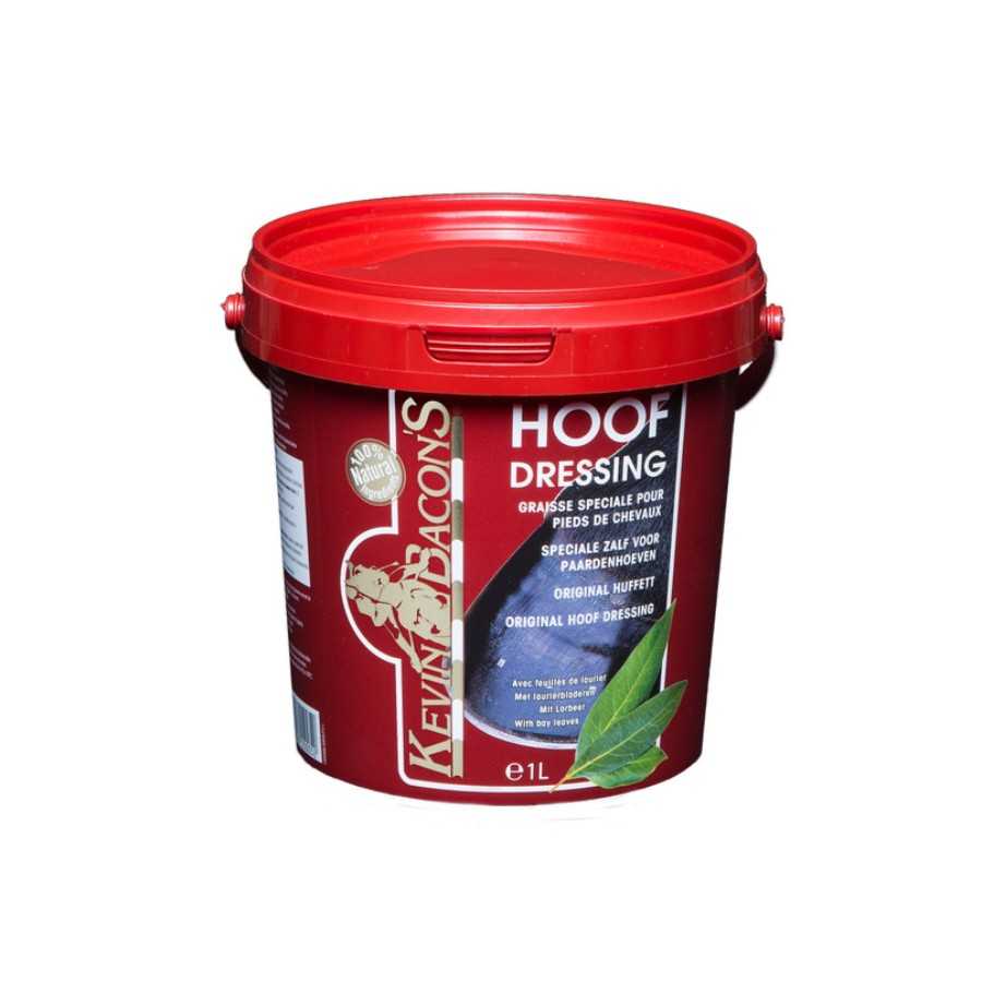 Recipiente vermelho de Kevins Bacons Hoof Dressing para cavalos