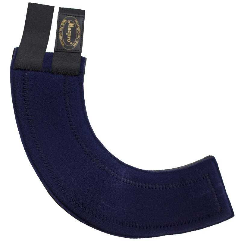 Protetor azul escuro para articulação com alças pretas e etiqueta Magpo
