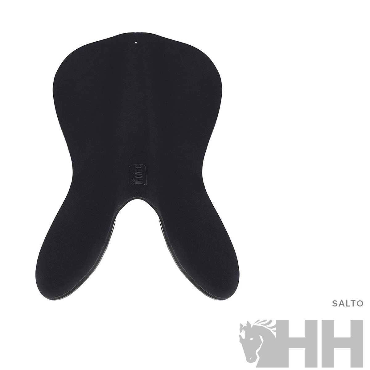 Assento de selim de cavalo preto com logótipo HH