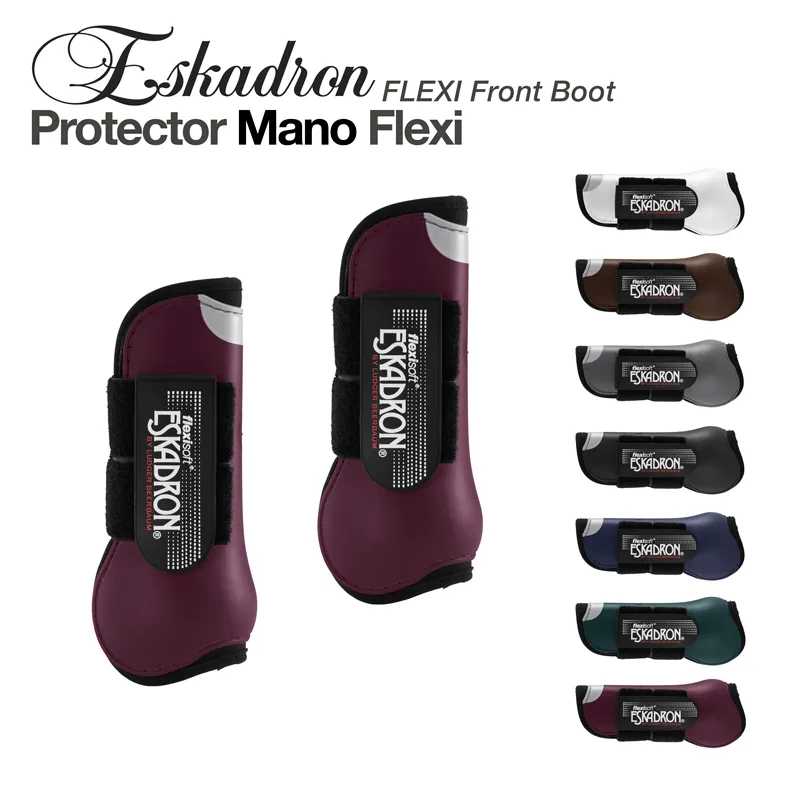 Proteções para patas dianteiras de cavalo Eskadron Flexi Front Boot em várias cores com fecho em velcro preto