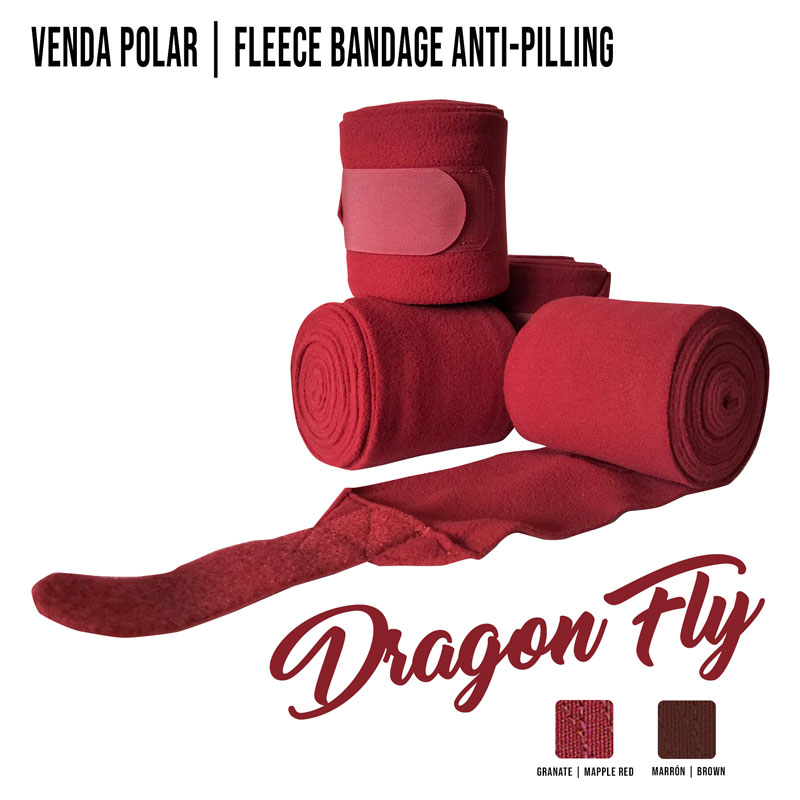 Vendas polares vermelhas de tecido anti-pilling com design Dragon Fly