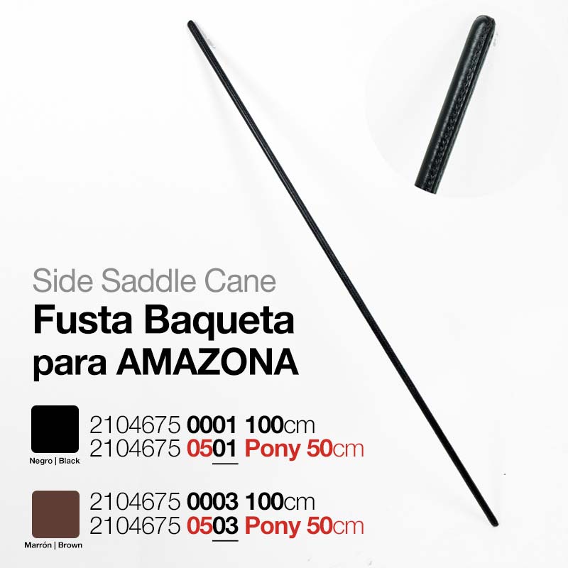 Fusta baqueta preta para amazona com textura lisa e costura visível.