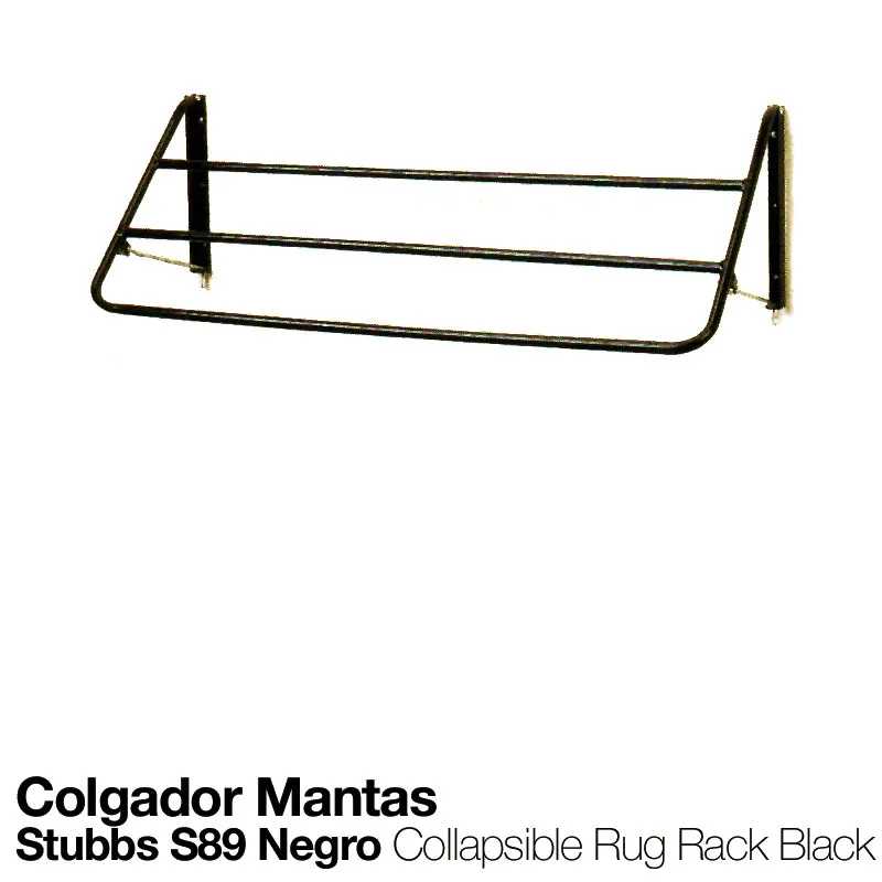 Colgador para mantas Stubbs S89 negro de metal com barras horizontais