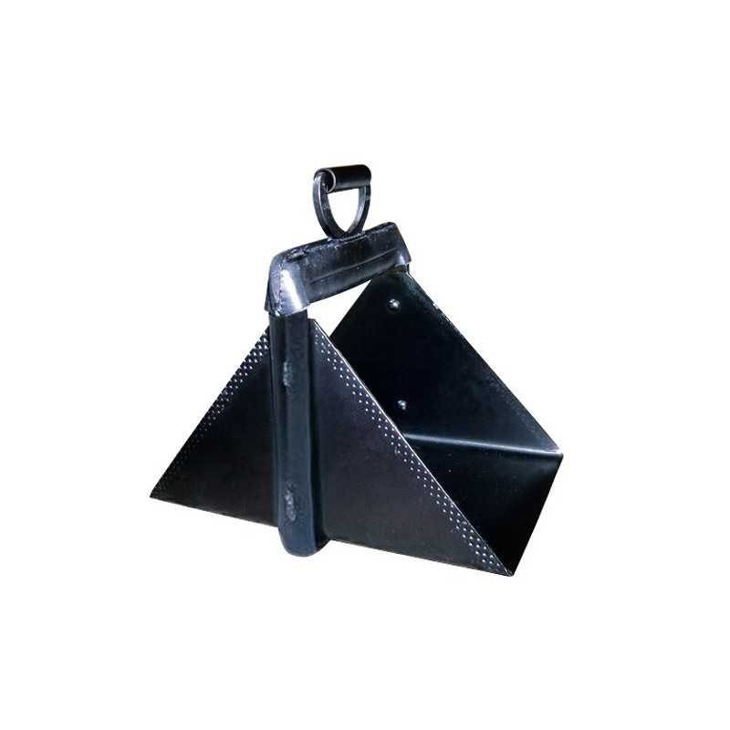 Produto triangular de metal preto com punho alça