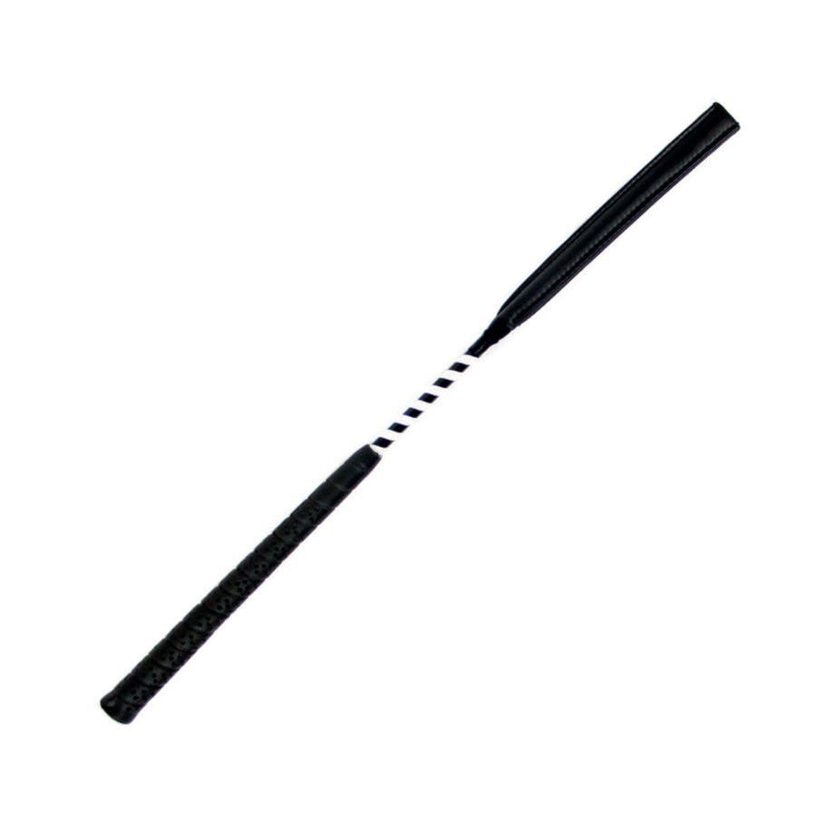 Basebol bat preto com padrão riscas pretas e brancas
