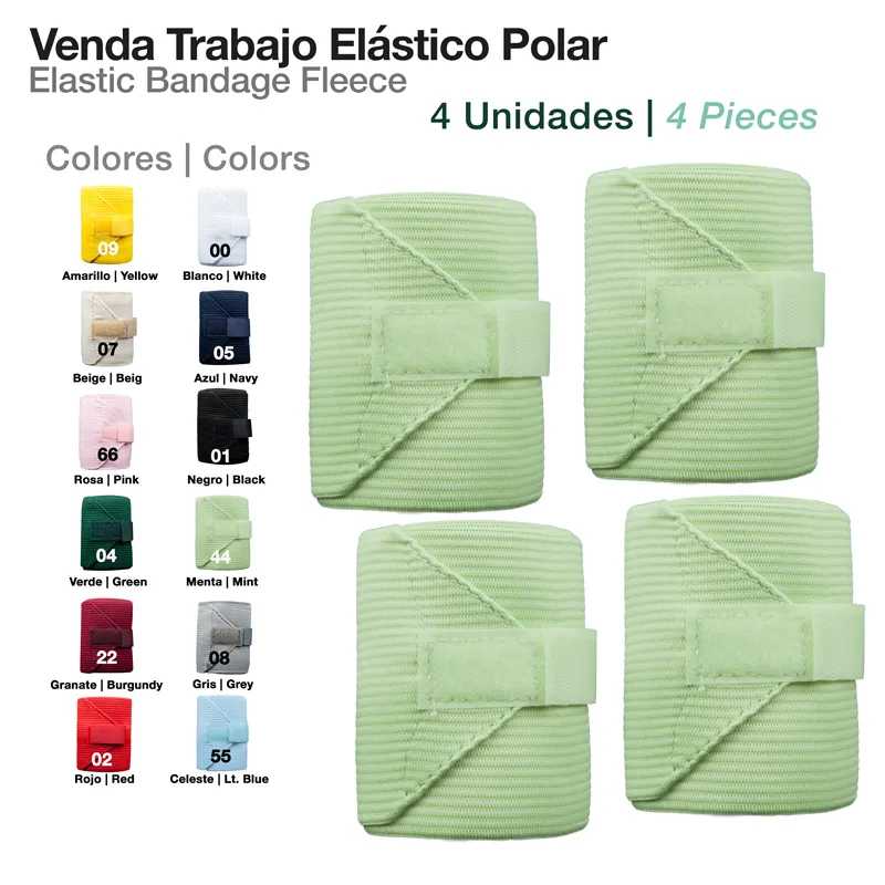 Venda Trabalho Elástico Polar verde clara, pacote com 4 unidades e opções de cores