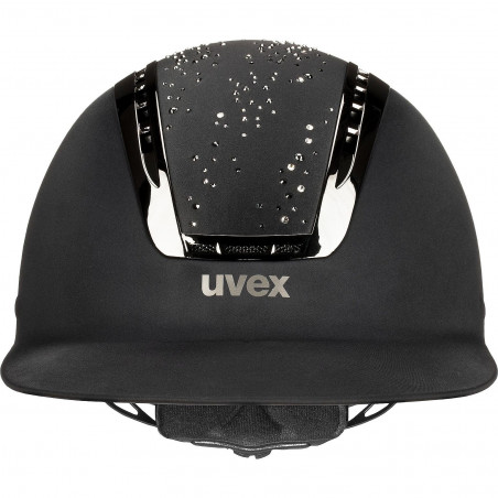Capacete de equitação negro uvex com gotas de água