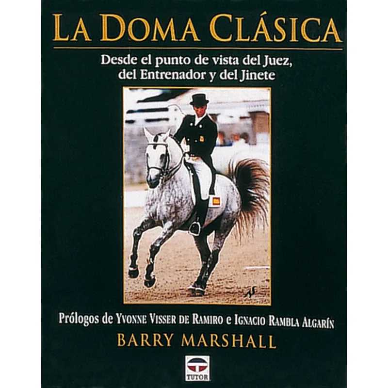 Capa de livro 'LA DOMA CLÁSICA' com imagem de cavalo e cavaleiro