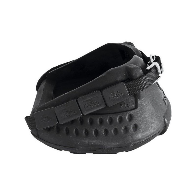 Tapa cascos de borracha preta com tiras ajustáveis e marca Easy Cover