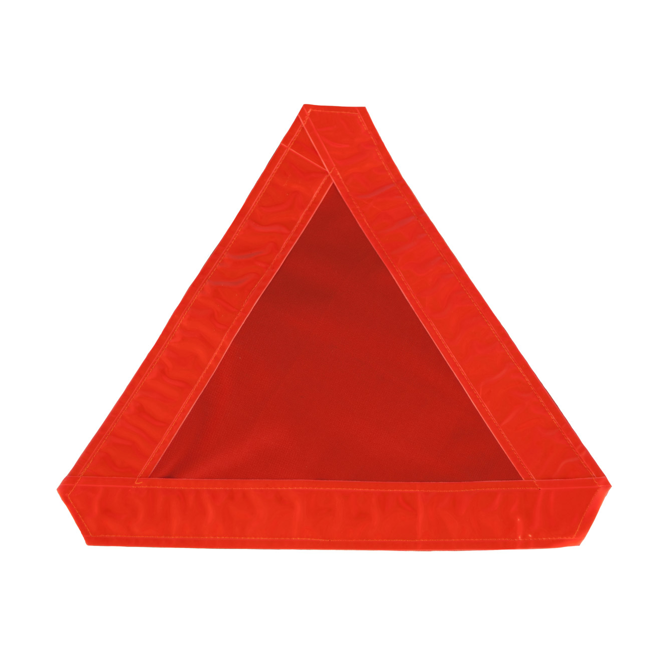 Triângulo de sinalização vermelho com bordas reflexivas
