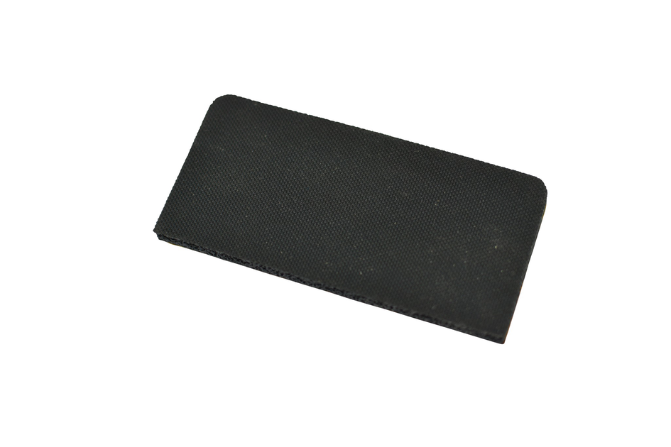 Produto retangular preto de tecido com textura fina