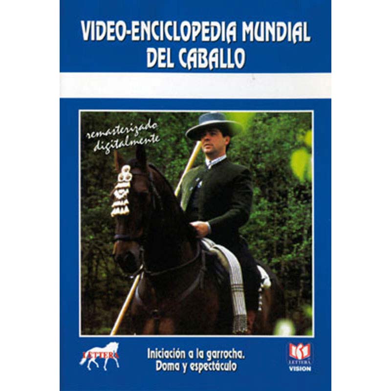 Capa de DVD com cavaleiro e cavalo