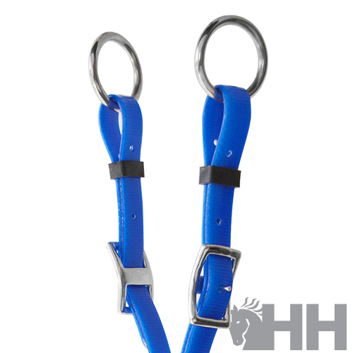 Colar para animais azul com detalhes metálicos e ajuste