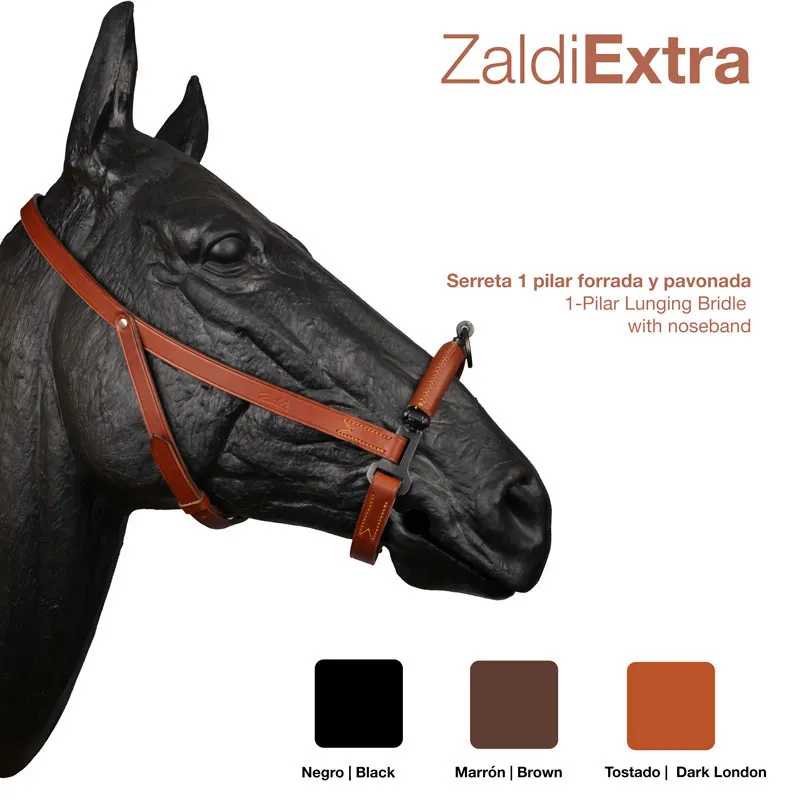 Cabresto para cavalo em três cores diferentes Zaldi Extra com focinheira
